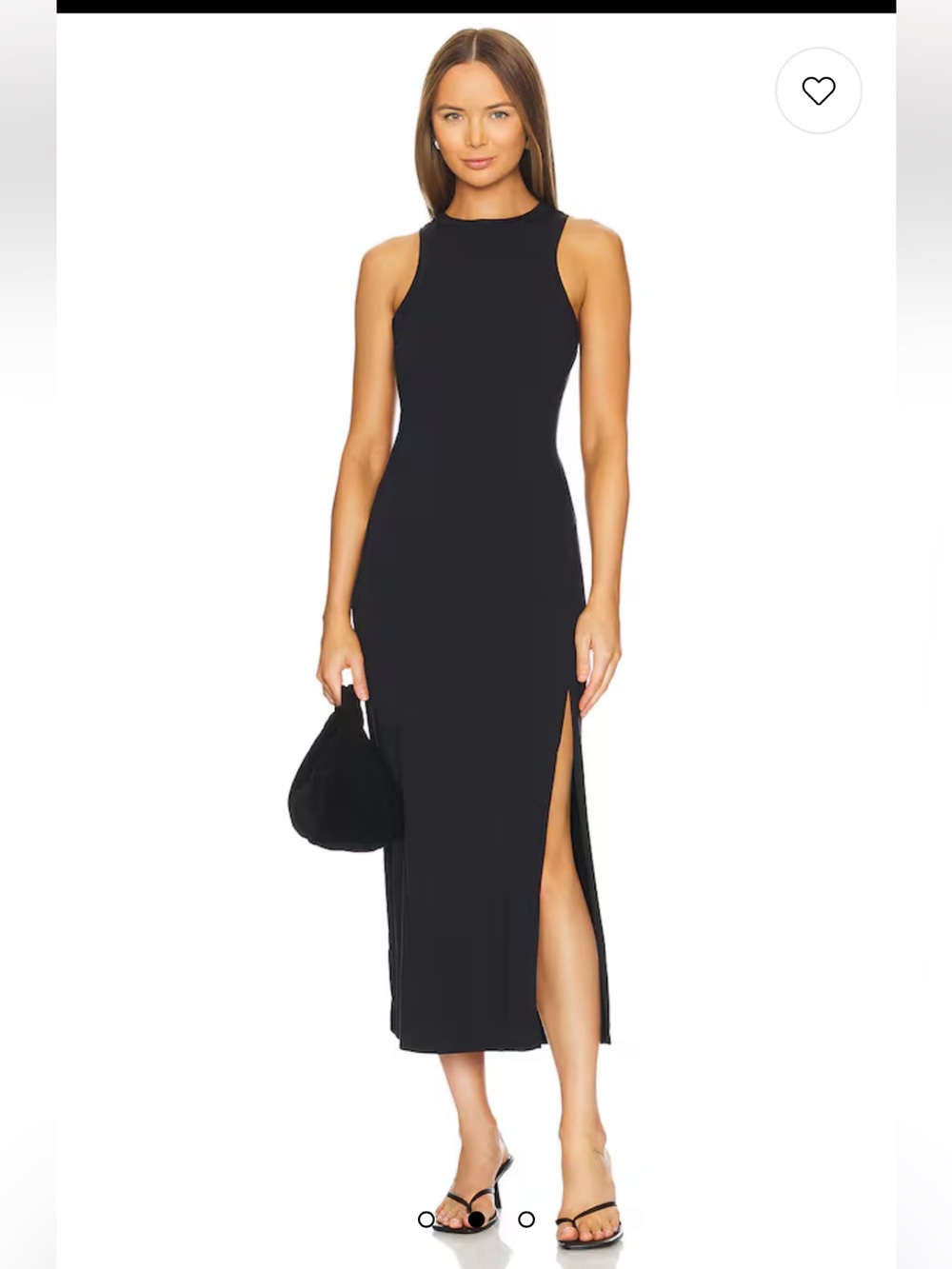 L*Space x Anthropologie Sawyer Midi Dress in Black size Large (L)